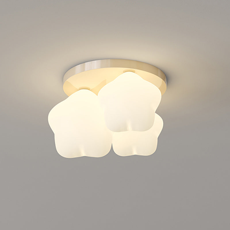 Modern Simplicity Iron PE Cartoon Star Shade LED Flush Mount Ceiling Light For Living Room