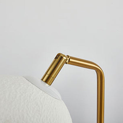 Contemporary Nordic High-Density Polystyrene Round Shade Hardware 1-Light Standing Floor Lamp For Bedroom