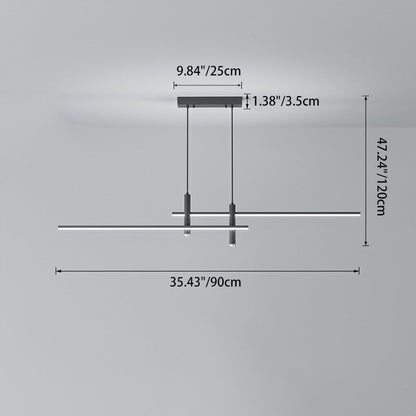 Modern Minimalist Iron Silicone Long Strip LED Island Light Pendant Light For Living Room