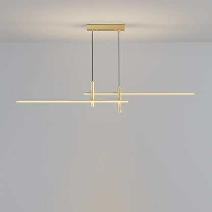 Modern Minimalist Iron Silicone Long Strip LED Island Light Pendant Light For Living Room