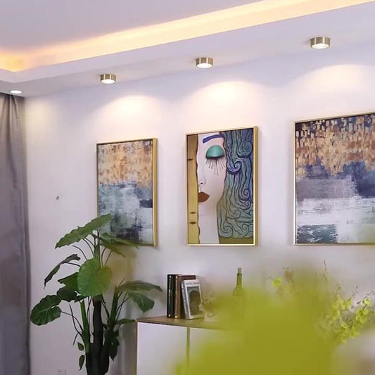 مصباح LED دائري من النحاس المنحوت فائق الفخامة بتصميم حديث، مصباح سقف مدمج لغرفة النوم 