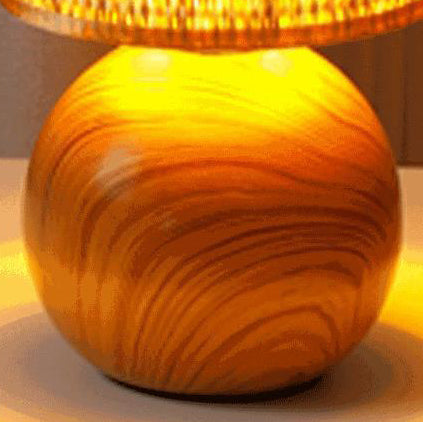 Contemporary Boho Fabric Cylinder Shade Ceramic Base 1-Light Table Lamp For Study