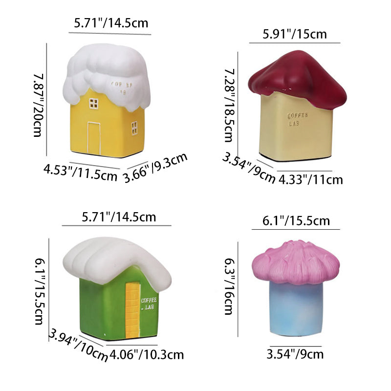 Contemporary Creative Ceramic Cute Snow House USB LED Table Lamp Night Light For Bedroom