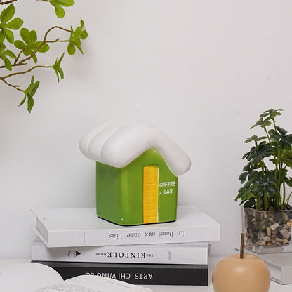 Contemporary Creative Ceramic Cute Snow House USB LED Table Lamp Night Light For Bedroom