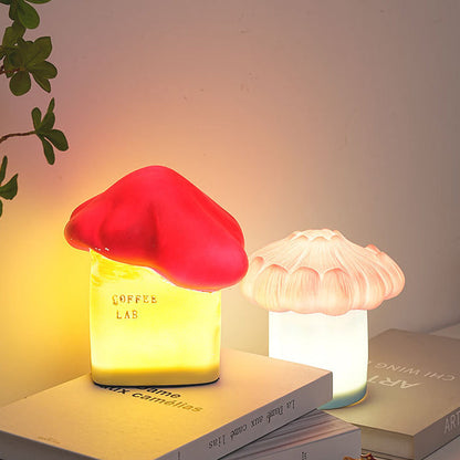 Contemporary Creative Ceramic Cute Snow House USB LED Table Lamp Night Light For Bedroom