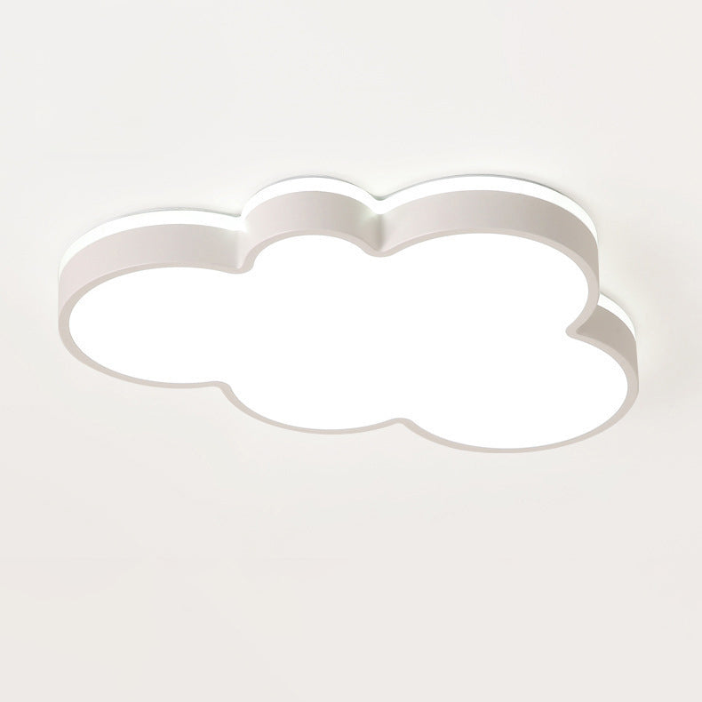Contemporary Creative Iron Acrylic Cloud Shade LED Flush Mount Ceiling Light For Bedroom
