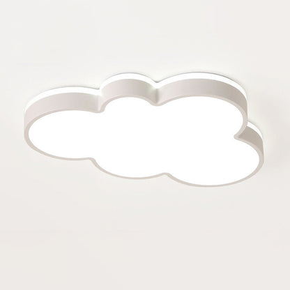Contemporary Creative Iron Acrylic Cloud Shade LED Flush Mount Ceiling Light For Bedroom