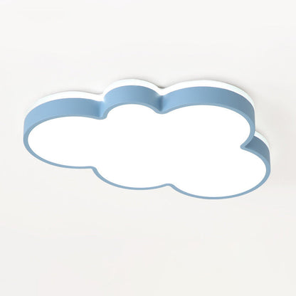 Contemporary Creative Iron Acrylic Cloud Shade LED Flush Mount Ceiling Light For Bedroom