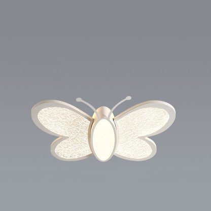 Contemporary Creative Butterfly Iron Acrylic LED Flush Mount Ceiling Light For Living Room