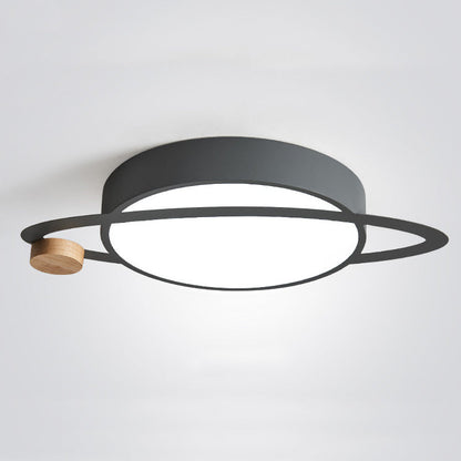 Contemporary Scandinavian Planet Iron Acrylic LED Flush Mount Ceiling Light For Living Room