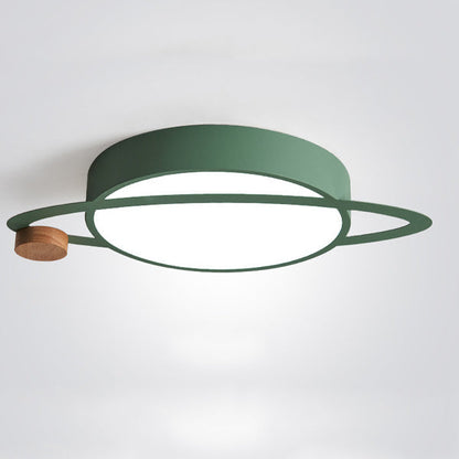 Contemporary Scandinavian Planet Iron Acrylic LED Flush Mount Ceiling Light For Living Room