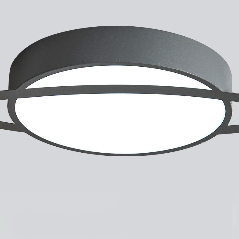Contemporary Scandinavian Planet Iron Acrylic LED Flush Mount Ceiling Light For Living Room