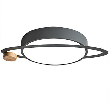 Contemporary Scandinavian Planet Iron Acrylic LED Flush Mount Ceiling Light For Living Room