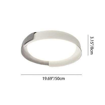 Modern Minimalist Geometric Circle Iron Acrylic LED Flush Mount Ceiling Light For Living Room