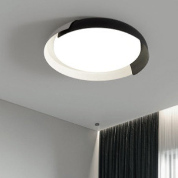 Modern Minimalist Geometric Circle Iron Acrylic LED Flush Mount Ceiling Light For Living Room
