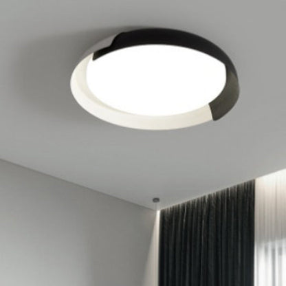 Modern Minimalist Geometric Circle Iron Acrylic LED Flush Mount Ceiling Light For Living Room