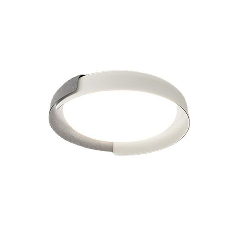 Modern Minimalist Geometric Circle Iron Acrylic LED Flush Mount Ceiling Light For Living Room