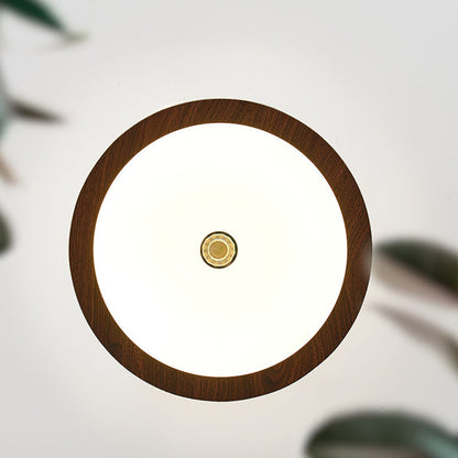 Traditional French Iron Faux Woodgrain Acrylic Crown Shade LED Pendant Light For Living Room