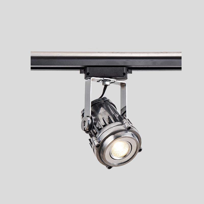 Contemporary Industrial Distressed Aluminum Adjustable LED Spotlight Semi-Flush Mount Ceiling Light For Living Room