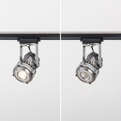 Contemporary Industrial Distressed Aluminum Adjustable LED Spotlight Semi-Flush Mount Ceiling Light For Living Room