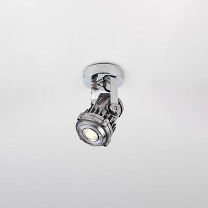 Contemporary Industrial Distressed Aluminum Adjustable LED Spotlight Semi-Flush Mount Ceiling Light For Living Room
