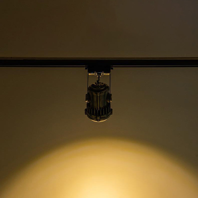 Contemporary Industrial Distressed Aluminum Adjustable LED Spotlight Semi-Flush Mount Ceiling Light For Living Room