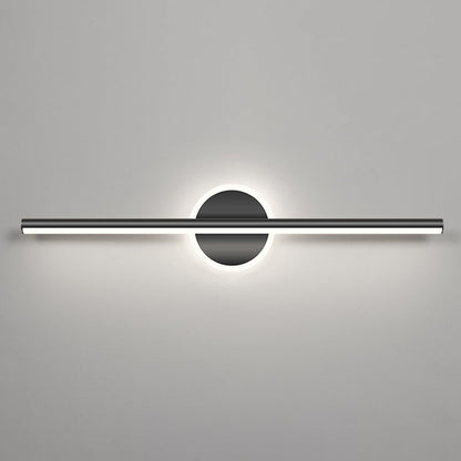 Contemporary Simplicity Geometric Long Strip Iron Aluminum LED Mirror Front Wall Sconce Lamp For Bedroom