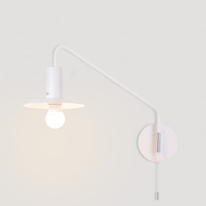 Contemporary Scandinavian Iron Conical 180° Swing-Arm 1-Light Wall Sconce Lamp Reading Lamp For Bedroom