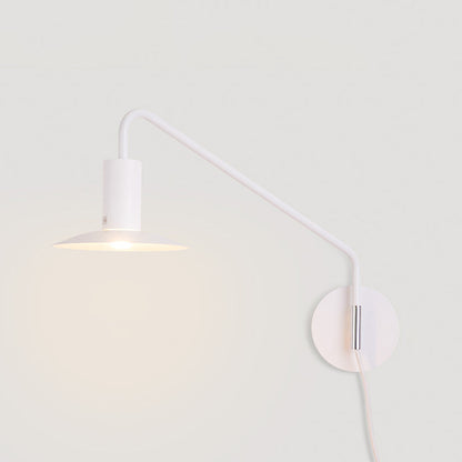 Contemporary Scandinavian Iron Conical 180° Swing-Arm 1-Light Wall Sconce Lamp Reading Lamp For Bedroom