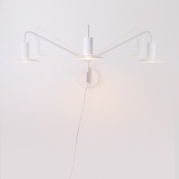 Contemporary Scandinavian Iron Conical 180° Swing-Arm 1-Light Wall Sconce Lamp Reading Lamp For Bedroom