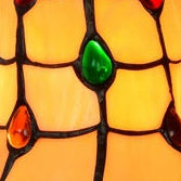 Traditional Tiffany Stained Glass Tulip Shade Iron 1-Light Pendant Light For Living Room