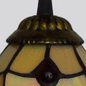 Traditional Tiffany Stained Glass Tulip Shade Iron 1-Light Pendant Light For Living Room