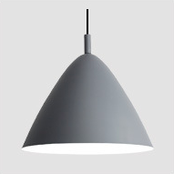 Contemporary Scandinavian Macaron Conical Iron Shade 1-Light Pendant Light For Living Room