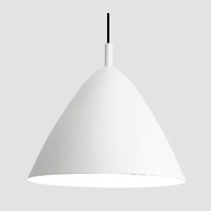 Contemporary Scandinavian Macaron Conical Iron Shade 1-Light Pendant Light For Living Room