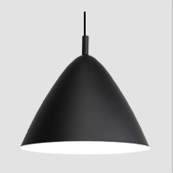 Contemporary Scandinavian Macaron Conical Iron Shade 1-Light Pendant Light For Living Room