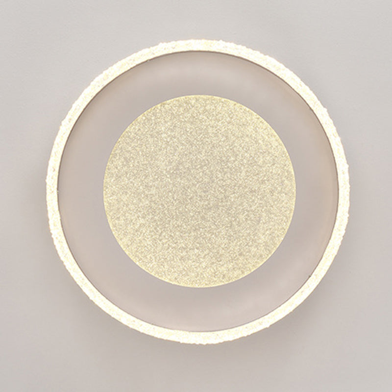 Contemporary Luxury Iron Aluminum Round Shade LED Flush Mount Ceiling Light For Living Room