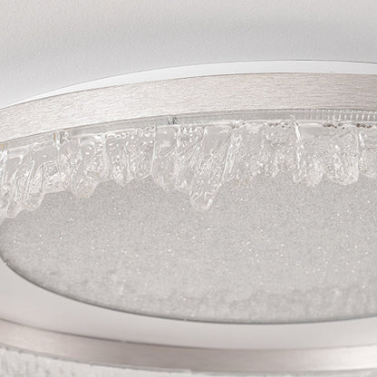 Contemporary Luxury Iron Aluminum Round Shade LED Flush Mount Ceiling Light For Living Room