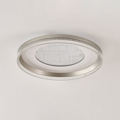Contemporary Luxury Iron Aluminum Round Shade LED Flush Mount Ceiling Light For Living Room