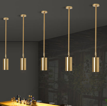 مصباح LED معلق على شكل اسطوانة حديدية بتصميم حديث وبسيط، مصباح كشاف لغرفة المعيشة 