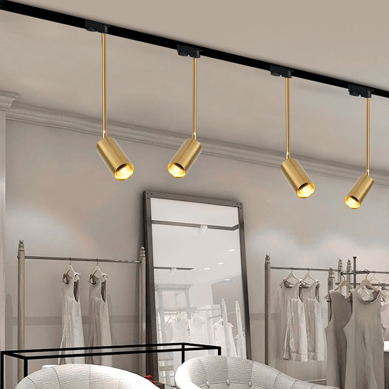 مصباح LED معلق على شكل اسطوانة حديدية بتصميم حديث وبسيط، مصباح كشاف لغرفة المعيشة 