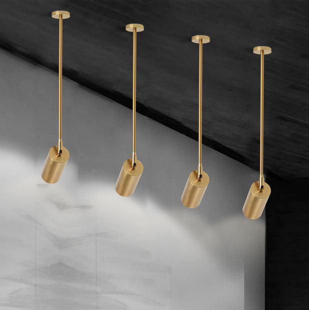 مصباح LED معلق على شكل اسطوانة حديدية بتصميم حديث وبسيط، مصباح كشاف لغرفة المعيشة 