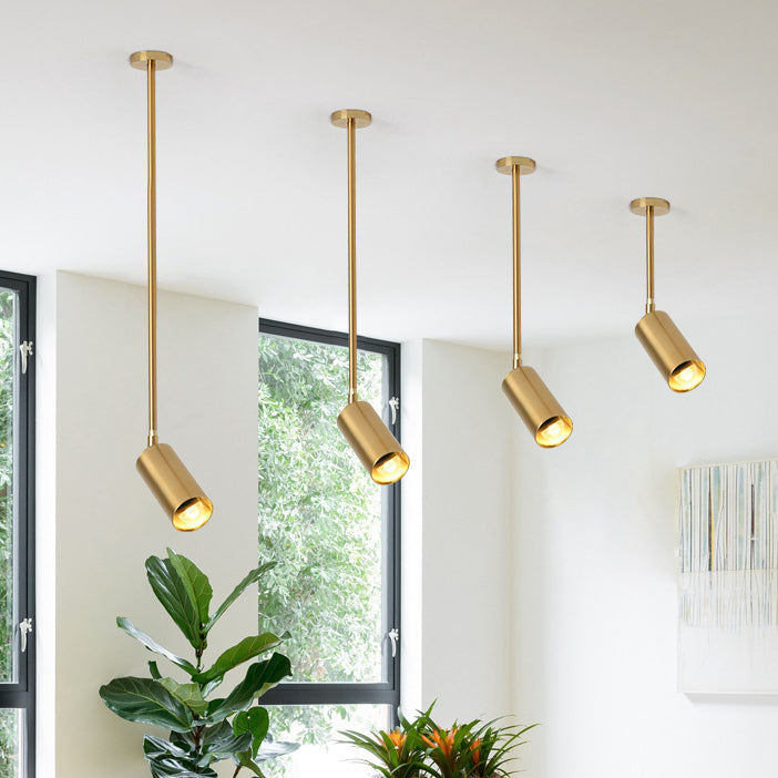 مصباح LED معلق على شكل اسطوانة حديدية بتصميم حديث وبسيط، مصباح كشاف لغرفة المعيشة 
