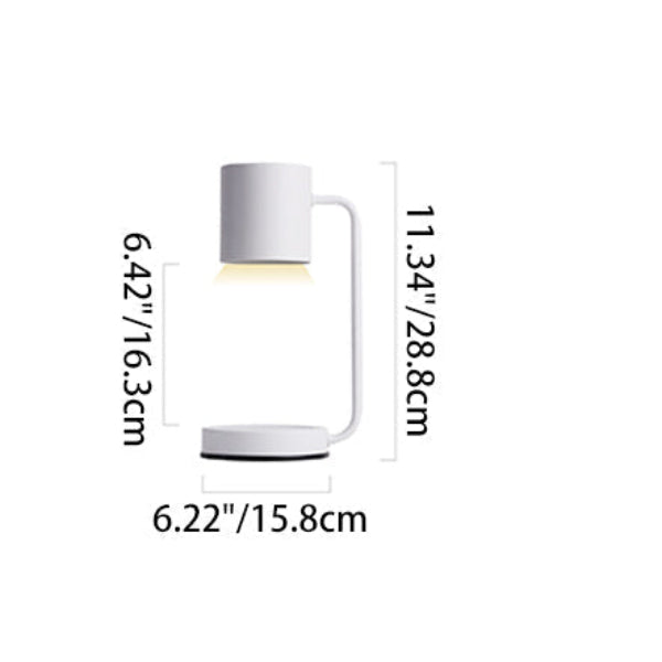 Modern Minimalist Iron Cylinder 1-Light Melting Wax Table Lamp For Bedroom