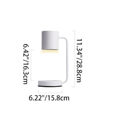 Modern Minimalist Iron Cylinder 1-Light Melting Wax Table Lamp For Bedroom