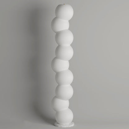 Contemporary Simplicity PE Ball Skewer Marble Base LED Standing Floor Lamp For Bedroom