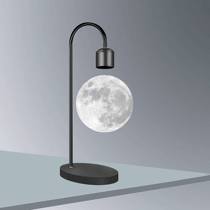 Contemporary Simplicity Magnetic Levitation 3D Printing PLA Moon Shade LED Table Lamp Night Light For Bedroom