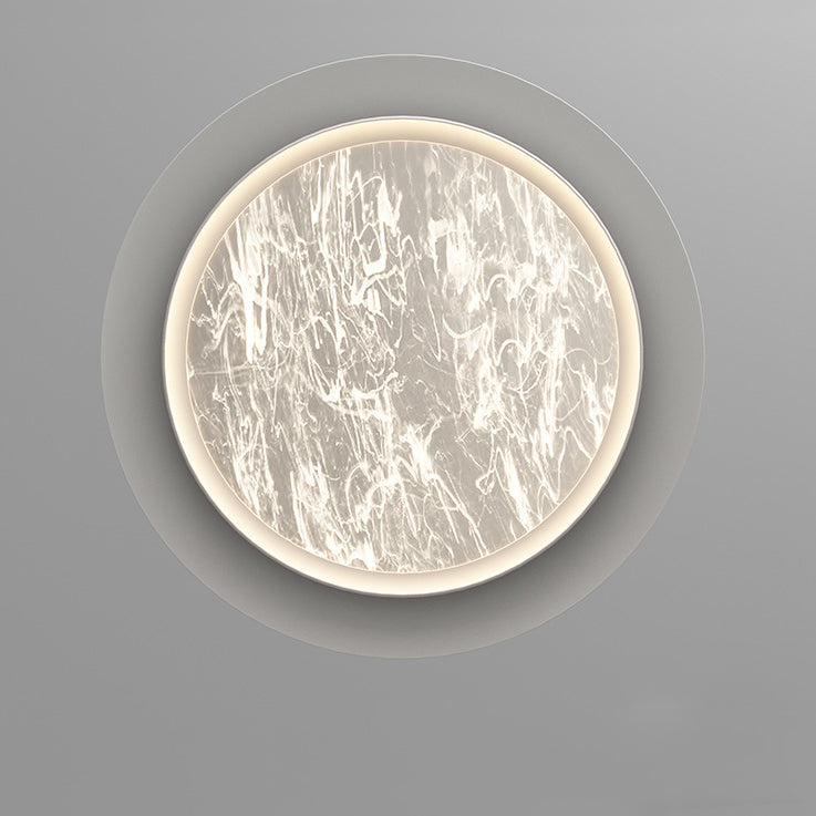 Contemporary Creative Woodgrain Aluminum Flying Saucer Shade LED Pendant Light For Living Room