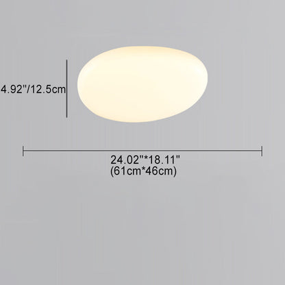 Modern Minimalist Oval Iron Acrylic LED Flush Mount Ceiling Light For Bedroom