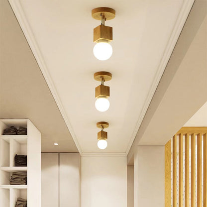 Modern Minimalist Round Ball Rectangle Linear Wood 1/2/3/4 Light Wall Sconce Lamp For Bathroom