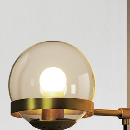Modern Minimalist Industrial Style Round Orb Iron Glass 1-Light Wall Sconce Lamp For Bedroom